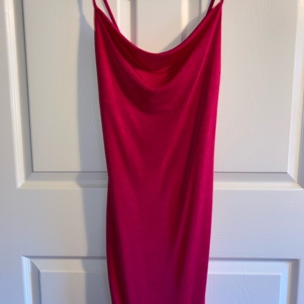 Olivia Rae Barbie Pink Maxi Dress, Side Slit, Chic